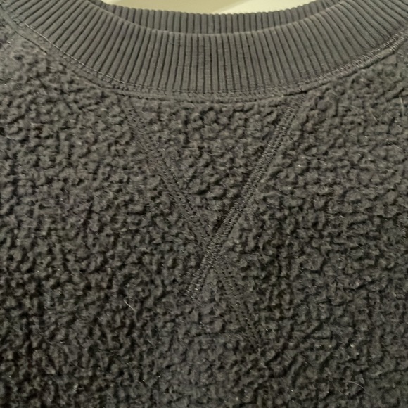 Everlane Black Renew Fleece Oversized Crew Sweater Size XS - Picture 8 of 8